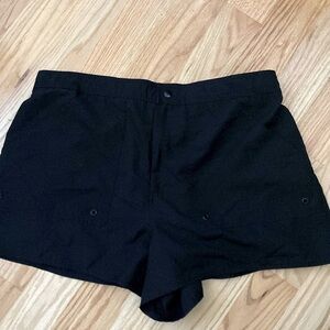Le Cove Black Swim Shorts Sz 18 Woman Swimsuit Board shorts liner Beach Coastal